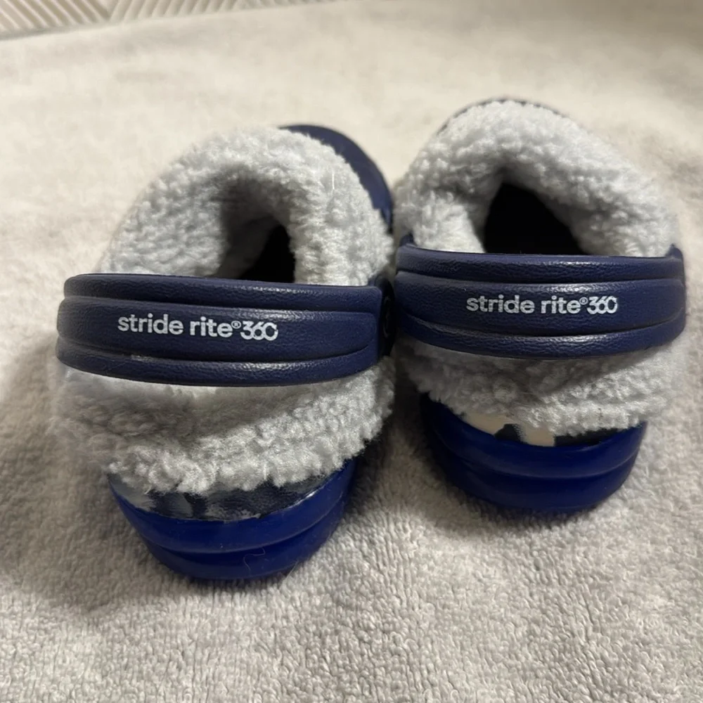 Striderite Cozy Lit Bray shoes size 5 baby Clogs Fleece Lining‎ slip-on